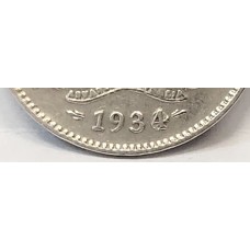 AUSTRALIA 1934/3 . THREEPENCE . VARIETY . OVERDATE . DOUBLE DATE